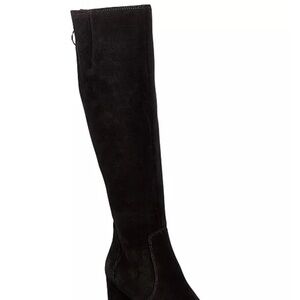 Steve Madden Haydun Black Suede Knee High Boots